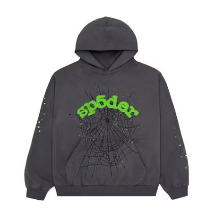 Sp5der Wait Web Hoodie Slate Grey