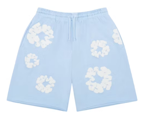 Denim Tears The Cotton Wreath Sweatshorts Powder Blue