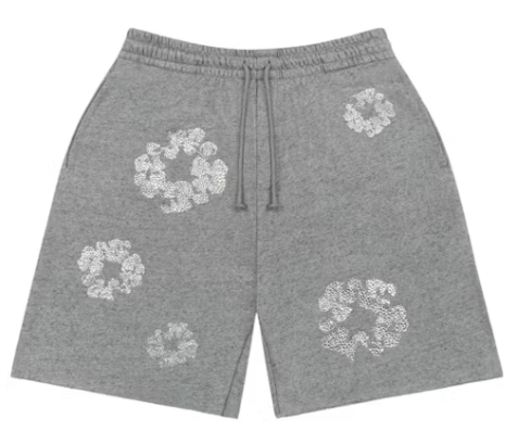 Denim Tears Cashmere Swarovski Cotton Wreath Shorts Grey